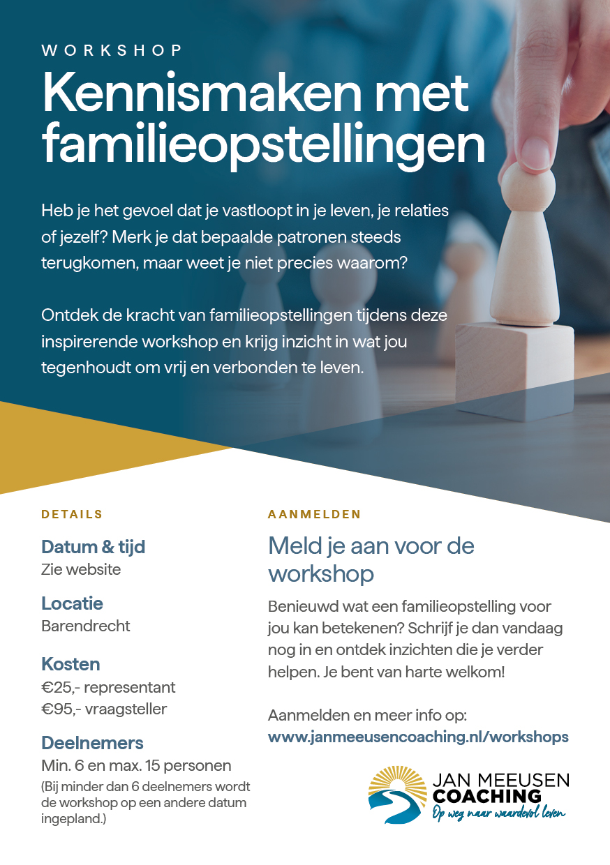 Workshop Familieopstellingen - 29 aug '25