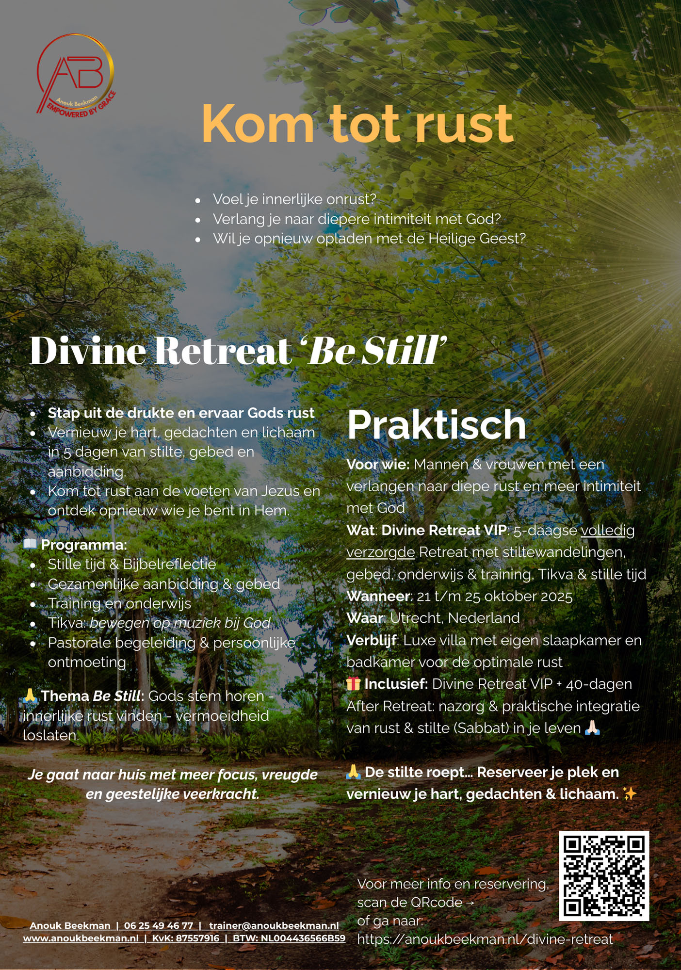 Divine Retreat Be Still - 21-25 okt '25
